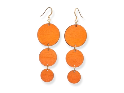 Oranssit korvakorut | Puiset korvakorut | Korvakorut netistä Auros Design