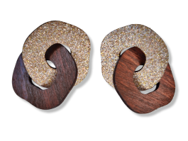 Solmu korvakorut ruskeat korvakorut | Puiset korvakorut | Korvakorut netistä Auros Design