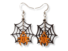 Halloween korvakorut, Hämähäkki seitissä-korvakorut