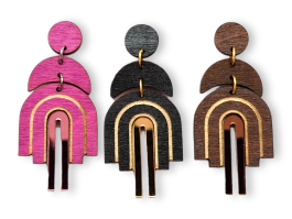 Acrylic earrings | Puiset korvakorut | Korvakorut netistä Auros Design