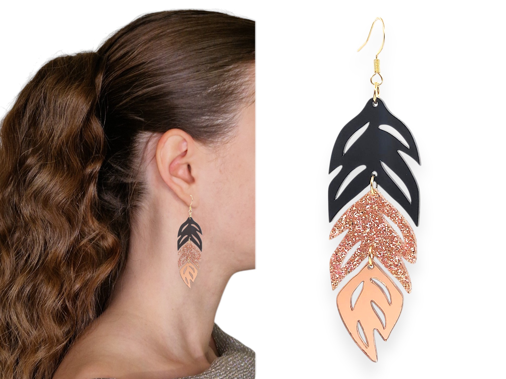 Höyhen sovituskuva | Puiset korvakorut | Korvakorut | Korvakorut netistä | Aurosfi  | Puiset korvakorut | Korvakorut | Korvakorut netistä | Aurosfi